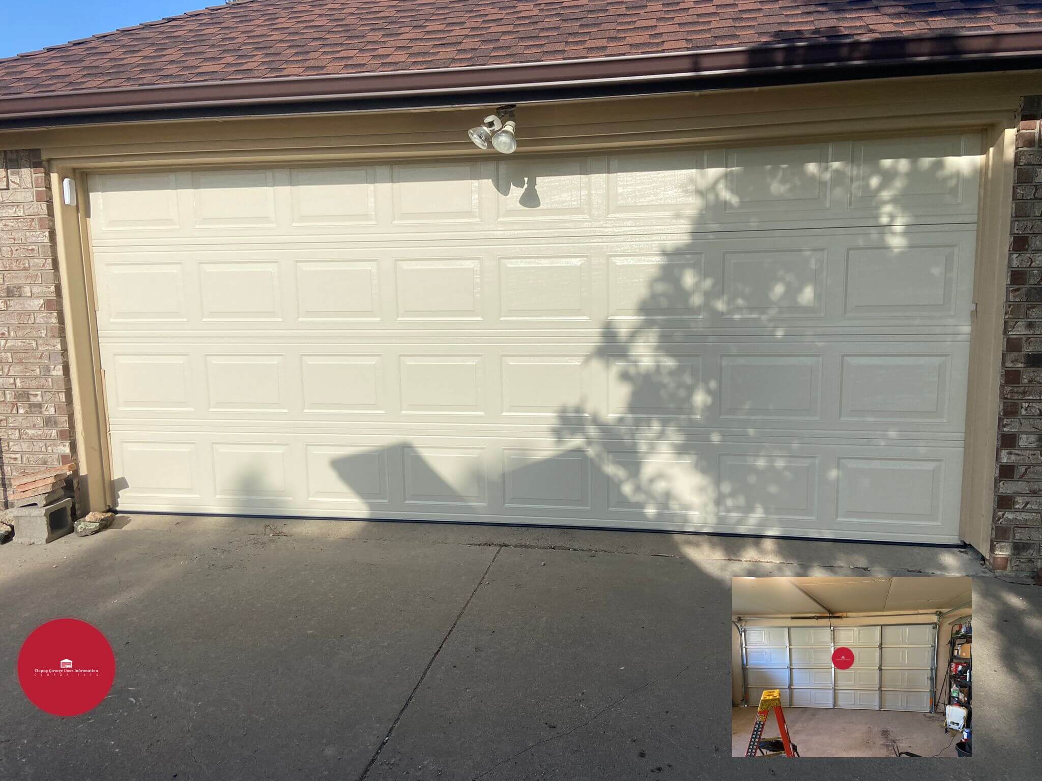 CLOPAY.INFO_two_car_color_almond_garage_door_one_layer